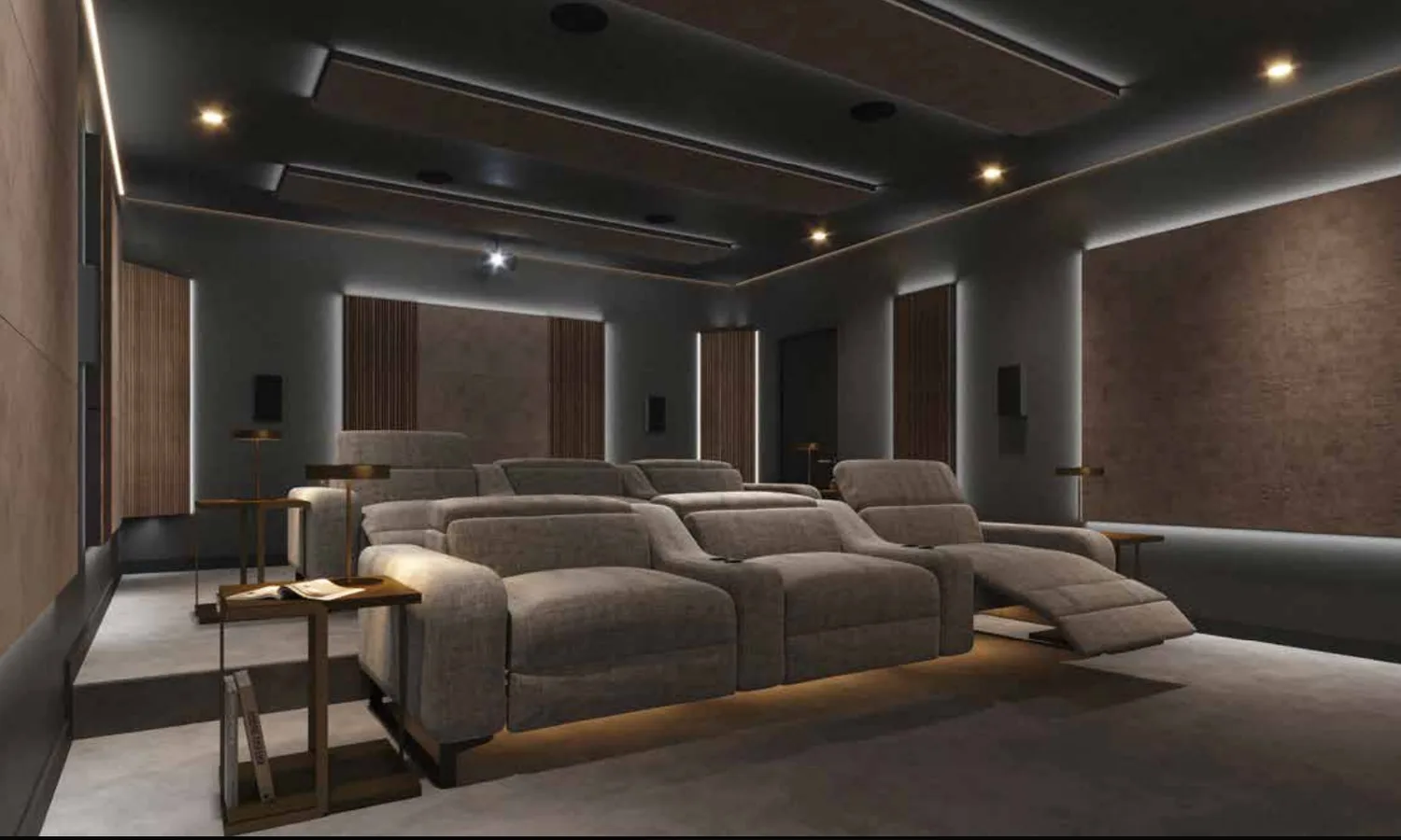 Artnovion Cinema Series acoustic treatment integrated into a dedicated private cinema